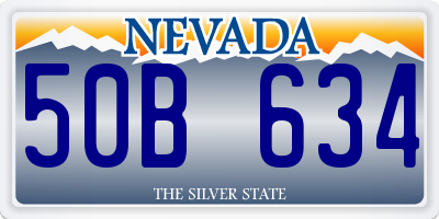 NV license plate 50B634