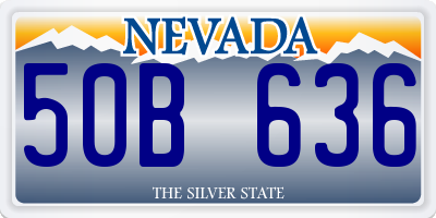 NV license plate 50B636