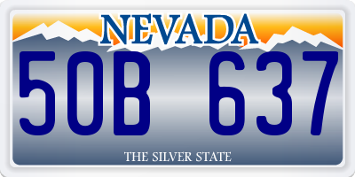 NV license plate 50B637