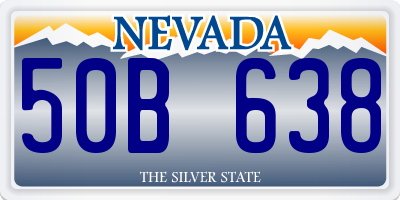 NV license plate 50B638