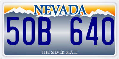 NV license plate 50B640