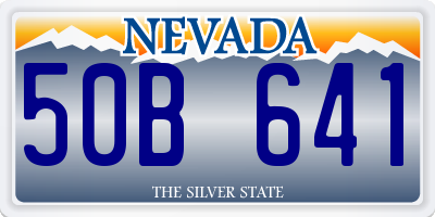 NV license plate 50B641