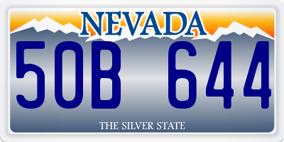 NV license plate 50B644
