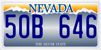 NV license plate 50B646