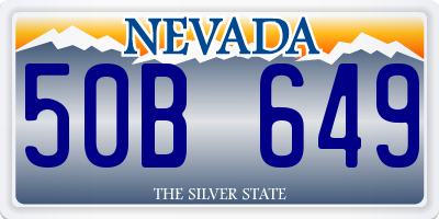 NV license plate 50B649