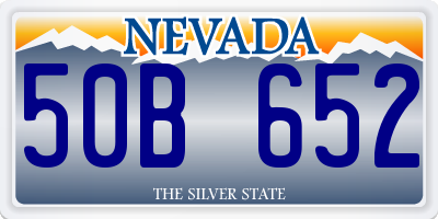NV license plate 50B652