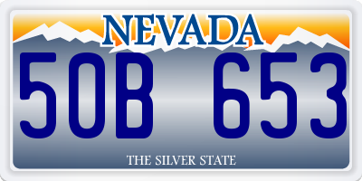 NV license plate 50B653