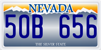 NV license plate 50B656