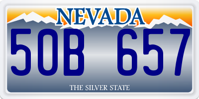 NV license plate 50B657