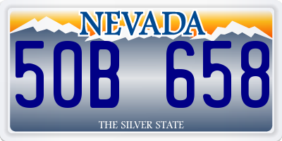 NV license plate 50B658