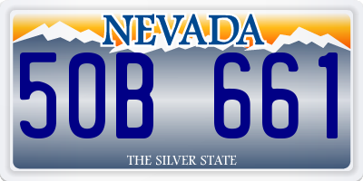 NV license plate 50B661