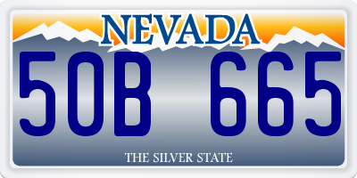 NV license plate 50B665