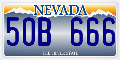 NV license plate 50B666