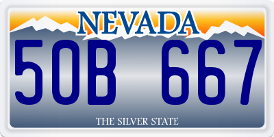 NV license plate 50B667