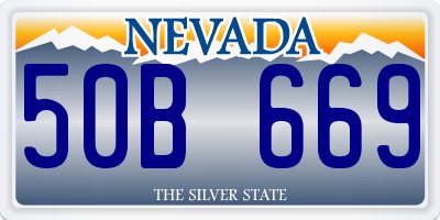 NV license plate 50B669