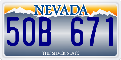 NV license plate 50B671