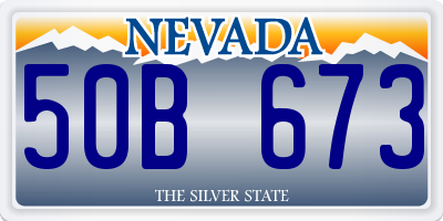 NV license plate 50B673
