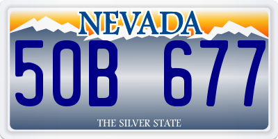 NV license plate 50B677