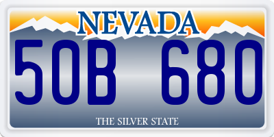 NV license plate 50B680