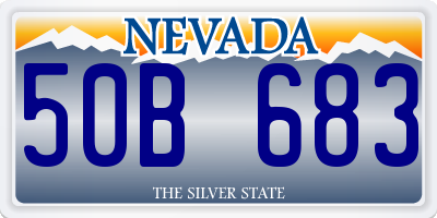 NV license plate 50B683