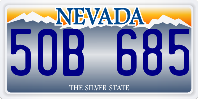 NV license plate 50B685