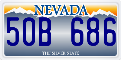 NV license plate 50B686