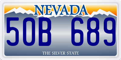 NV license plate 50B689