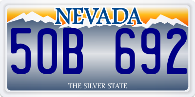 NV license plate 50B692