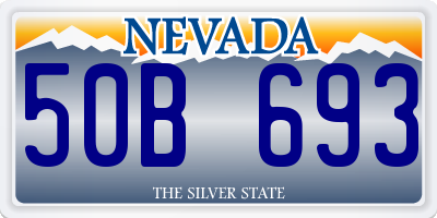 NV license plate 50B693