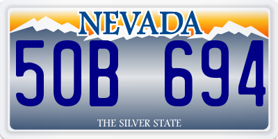 NV license plate 50B694