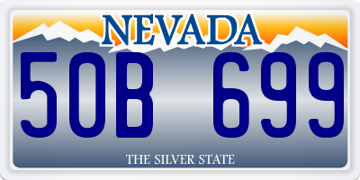 NV license plate 50B699