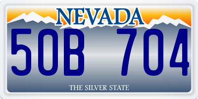 NV license plate 50B704