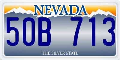 NV license plate 50B713