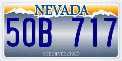 NV license plate 50B717