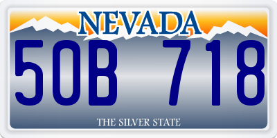 NV license plate 50B718