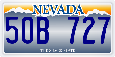 NV license plate 50B727