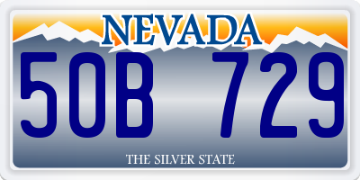 NV license plate 50B729