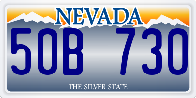 NV license plate 50B730