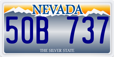 NV license plate 50B737