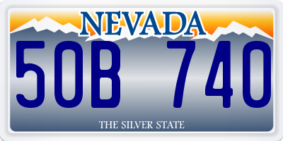 NV license plate 50B740