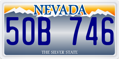 NV license plate 50B746