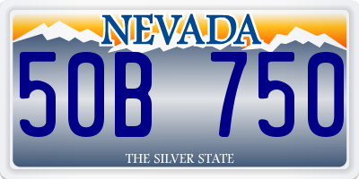 NV license plate 50B750