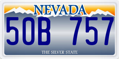 NV license plate 50B757