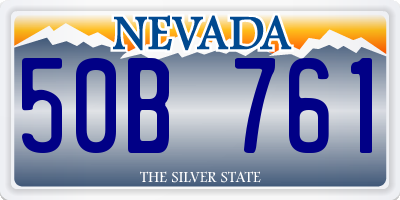 NV license plate 50B761