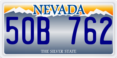 NV license plate 50B762