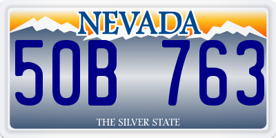 NV license plate 50B763