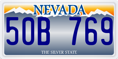 NV license plate 50B769