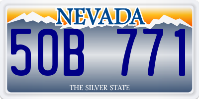 NV license plate 50B771