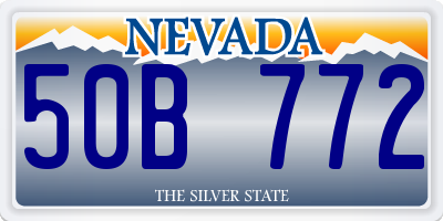 NV license plate 50B772