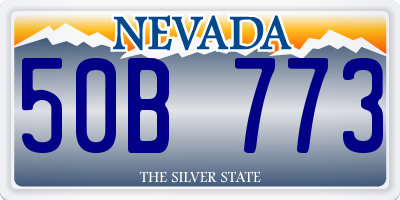 NV license plate 50B773